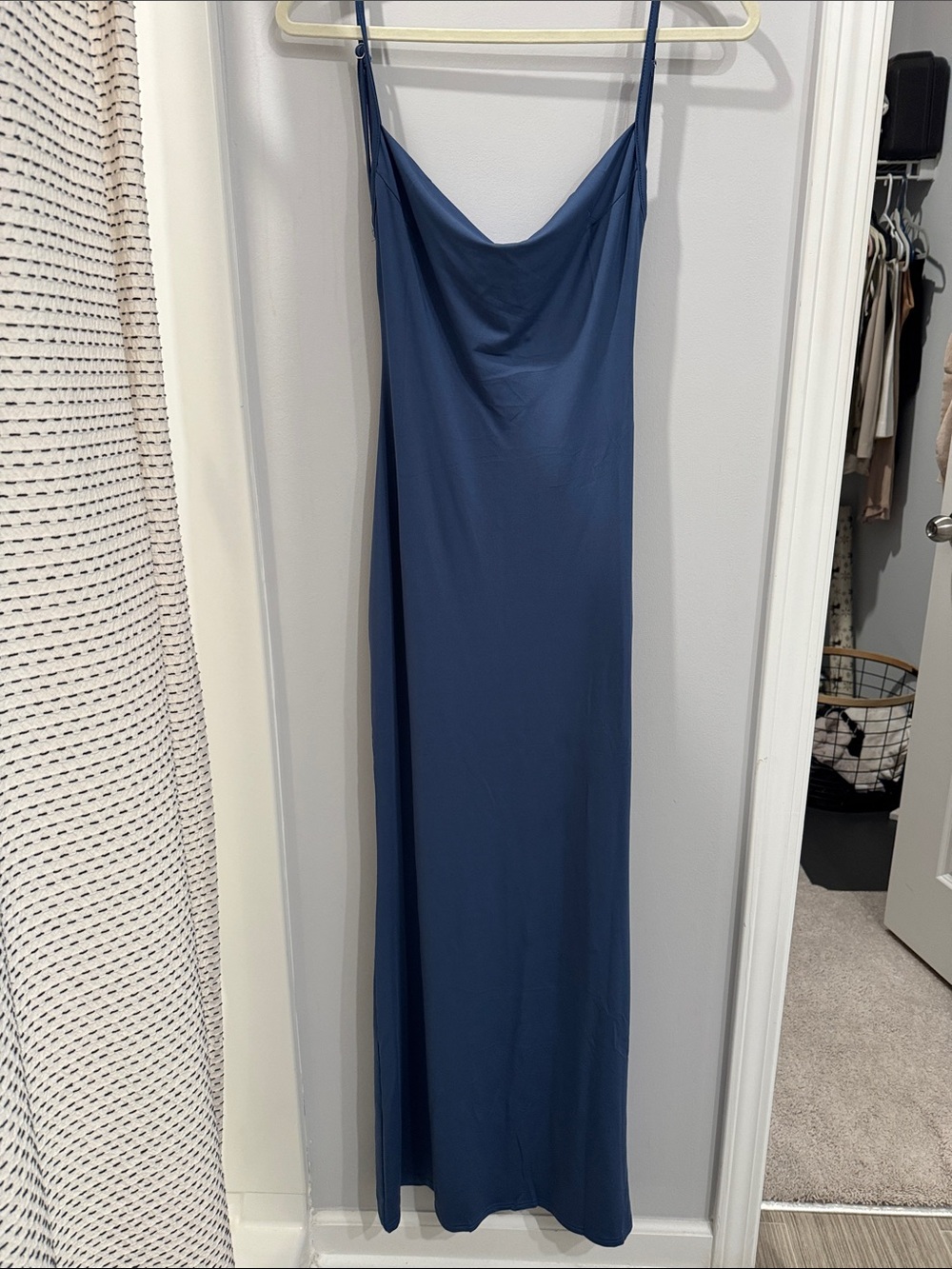 Source Unknown Blue Slip Maxi Dress